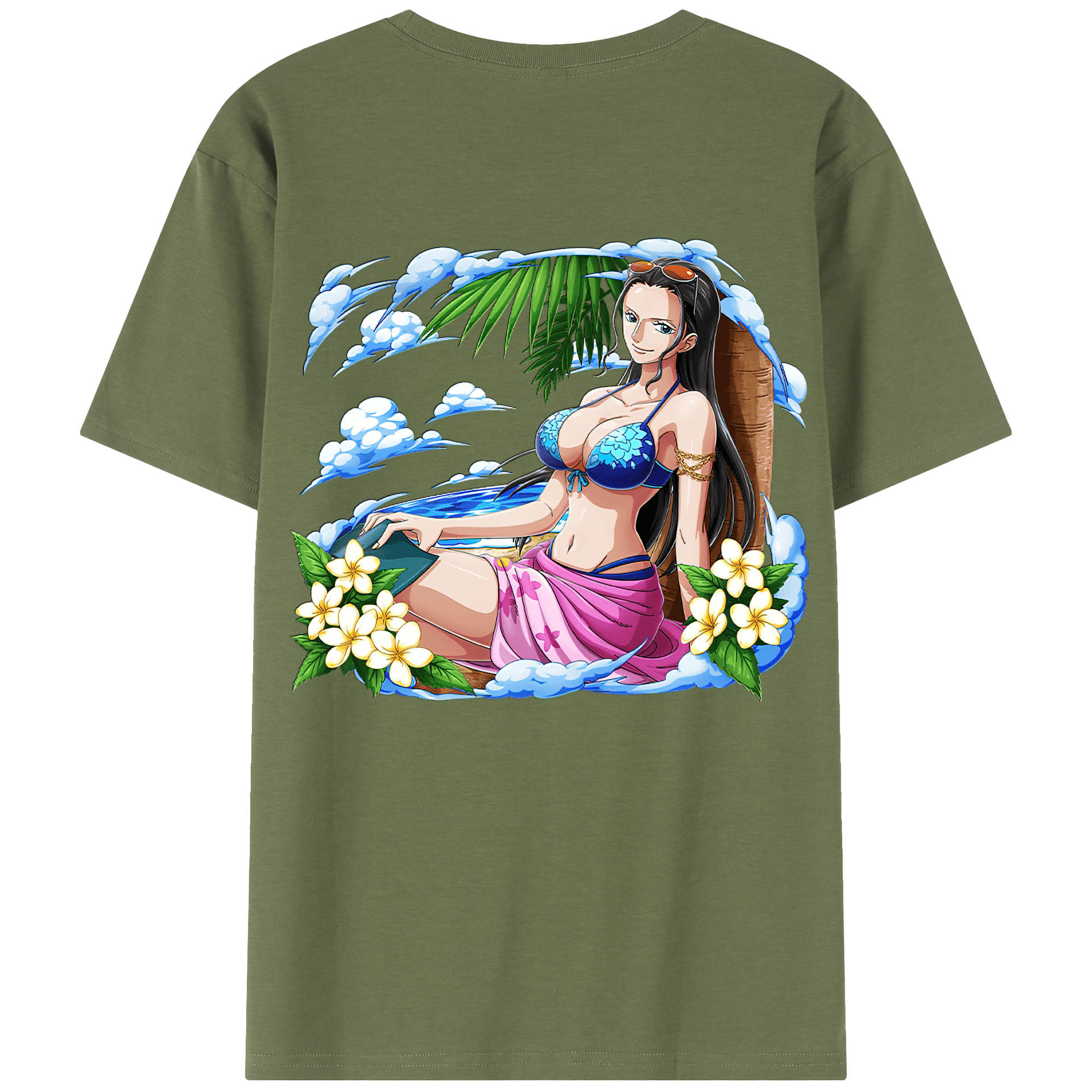 ワンピース ニコ・ロビン ONE PIECE Nico Robin 綿100％半袖Tシャツ（背面プリント）